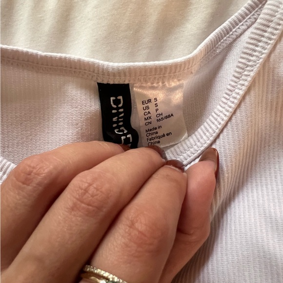 White Ribbed Tank Top - Picture 4 of 5